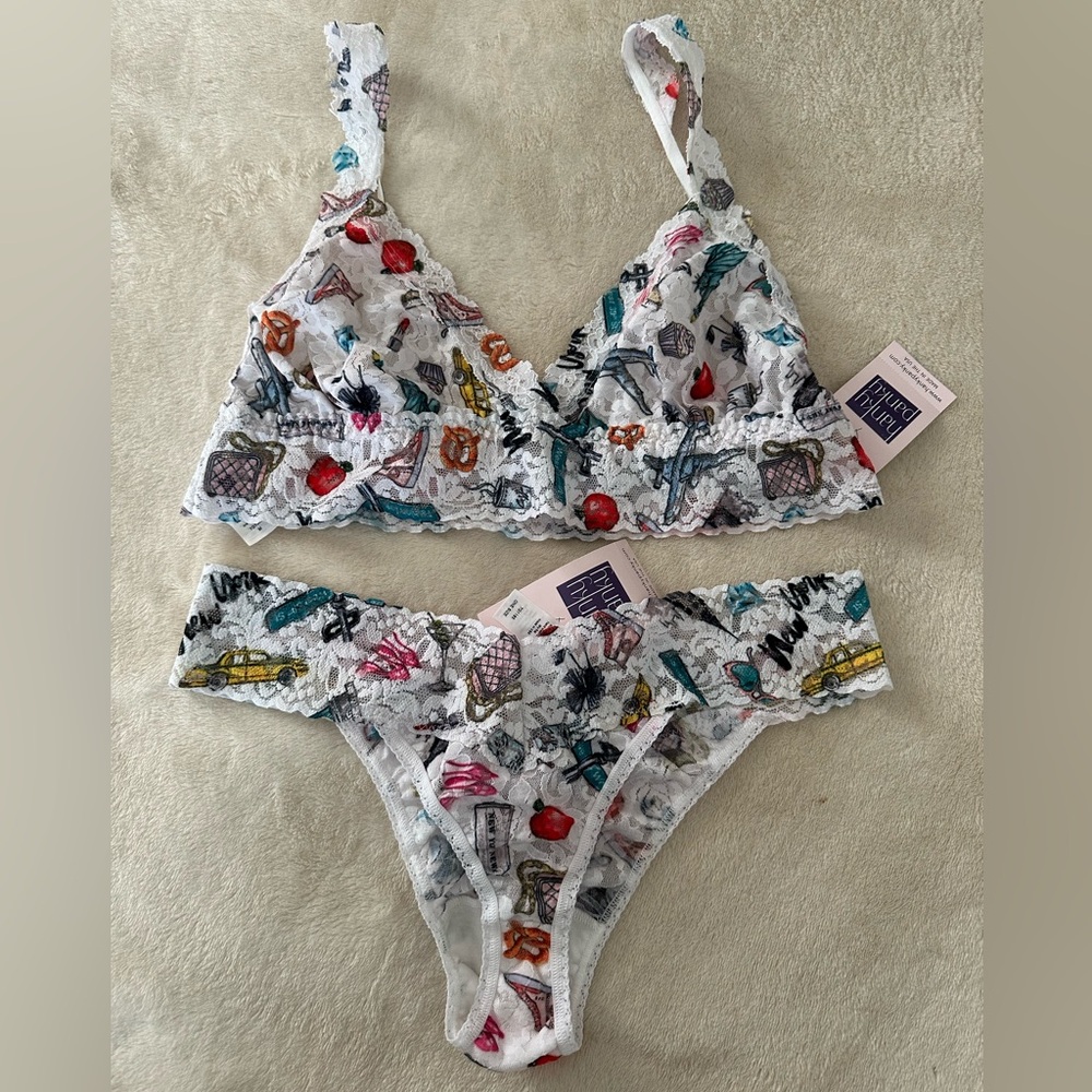 Hanky Panky Lindsi Lane NYC Two Piece Lingerie Set Medium NEW with tags